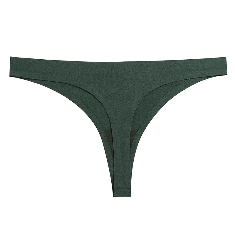 Seamless Women's Panties - Low-Rise Nylon Spandex Breathable G-Strings | Comfortable Thong Underwear - ZOOMNSTORE