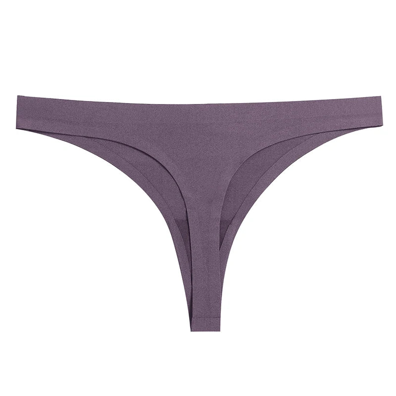 Seamless Women's Panties - Low-Rise Nylon Spandex Breathable G-Strings | Comfortable Thong Underwear - ZOOMNSTORE