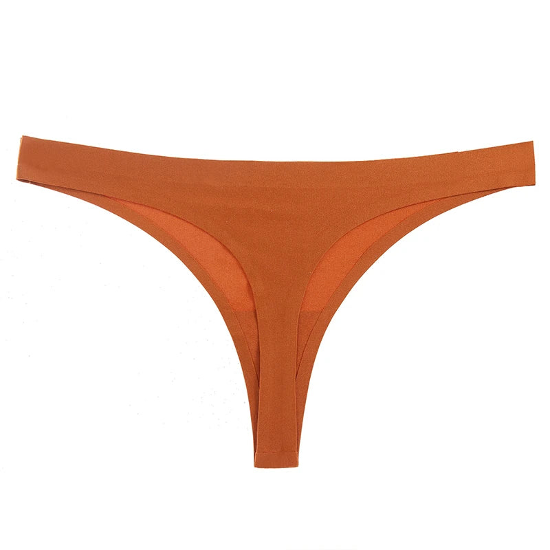 Seamless Women's Panties - Low-Rise Nylon Spandex Breathable G-Strings | Comfortable Thong Underwear - ZOOMNSTORE