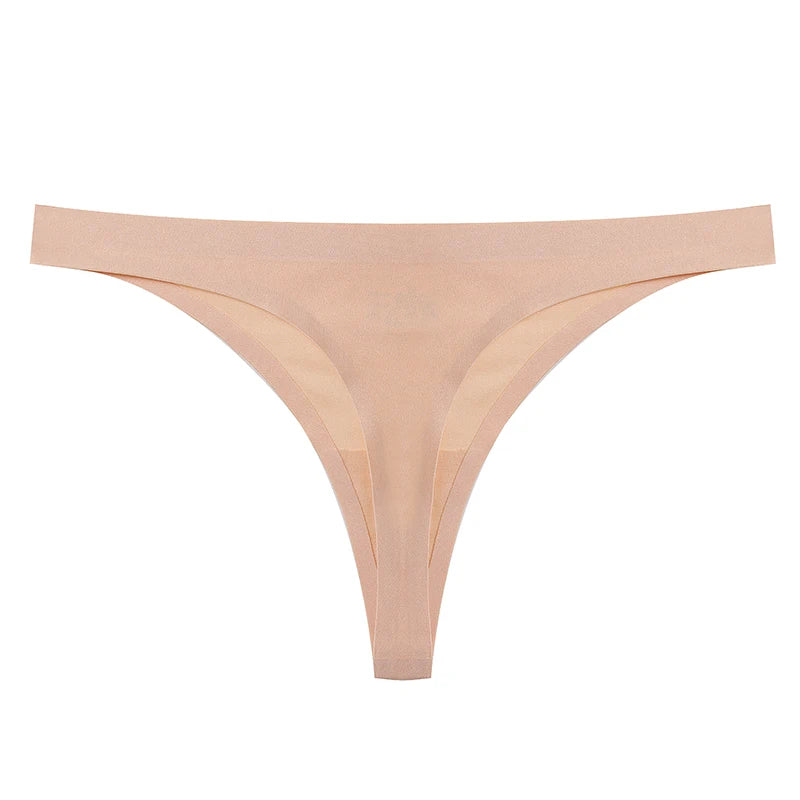 Seamless Women's Panties - Low-Rise Nylon Spandex Breathable G-Strings | Comfortable Thong Underwear - ZOOMNSTORE