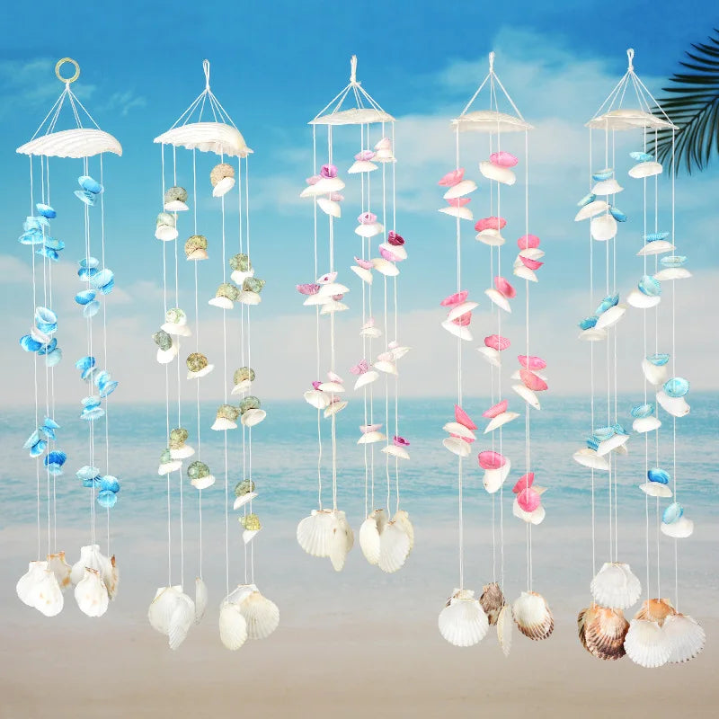 Natural Seashell Wind Chimes - Handmade Coastal Decor for Tranquil Spaces - ZOOMNSTORE