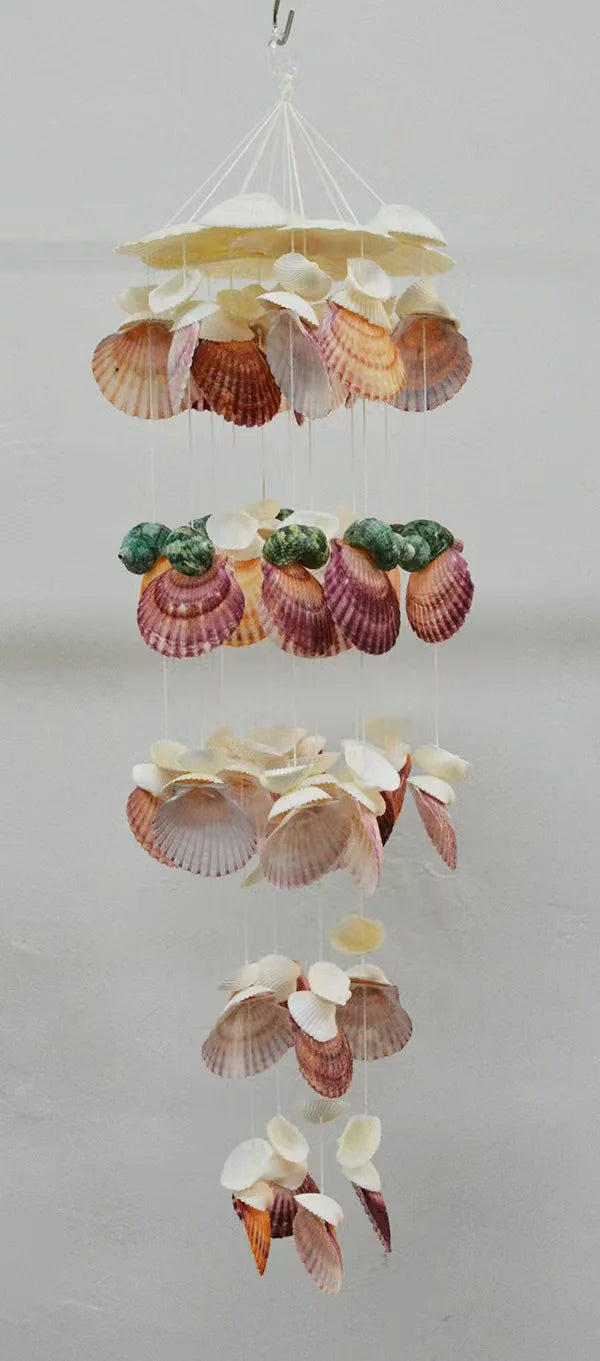 Natural Seashell Wind Chimes - Handmade Coastal Decor for Tranquil Spaces - ZOOMNSTORE