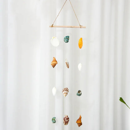 Natural Seashell Wind Chimes - Handmade Coastal Decor for Tranquil Spaces - ZOOMNSTORE