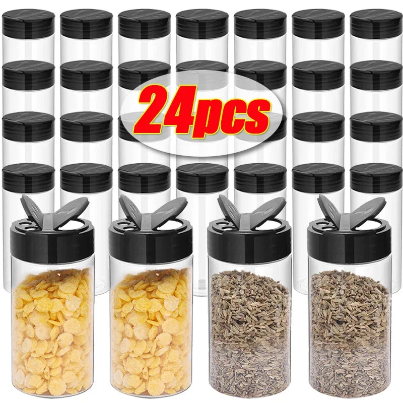 Seasoning Jars - Transparent Reusable Spice Storage Bottles for Kitchen - ZOOMNSTORE