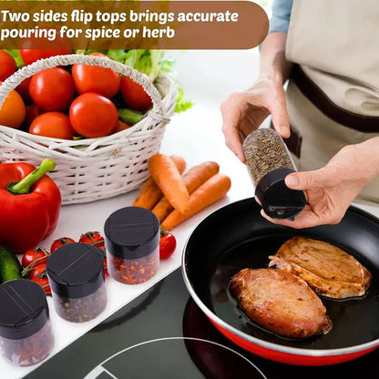 Seasoning Jars - Transparent Reusable Spice Storage Bottles for Kitchen - ZOOMNSTORE