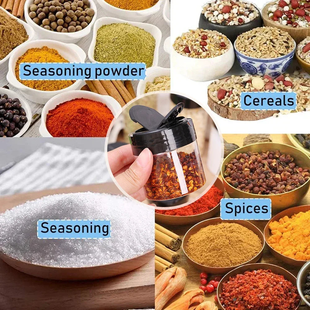 Seasoning Jars - Transparent Reusable Spice Storage Bottles for Kitchen - ZOOMNSTORE