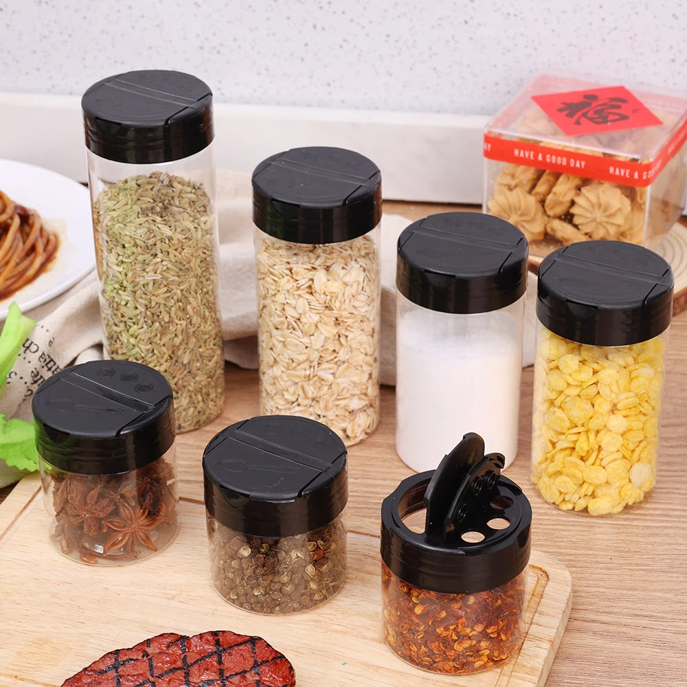 Seasoning Jars - Transparent Reusable Spice Storage Bottles for Kitchen - ZOOMNSTORE