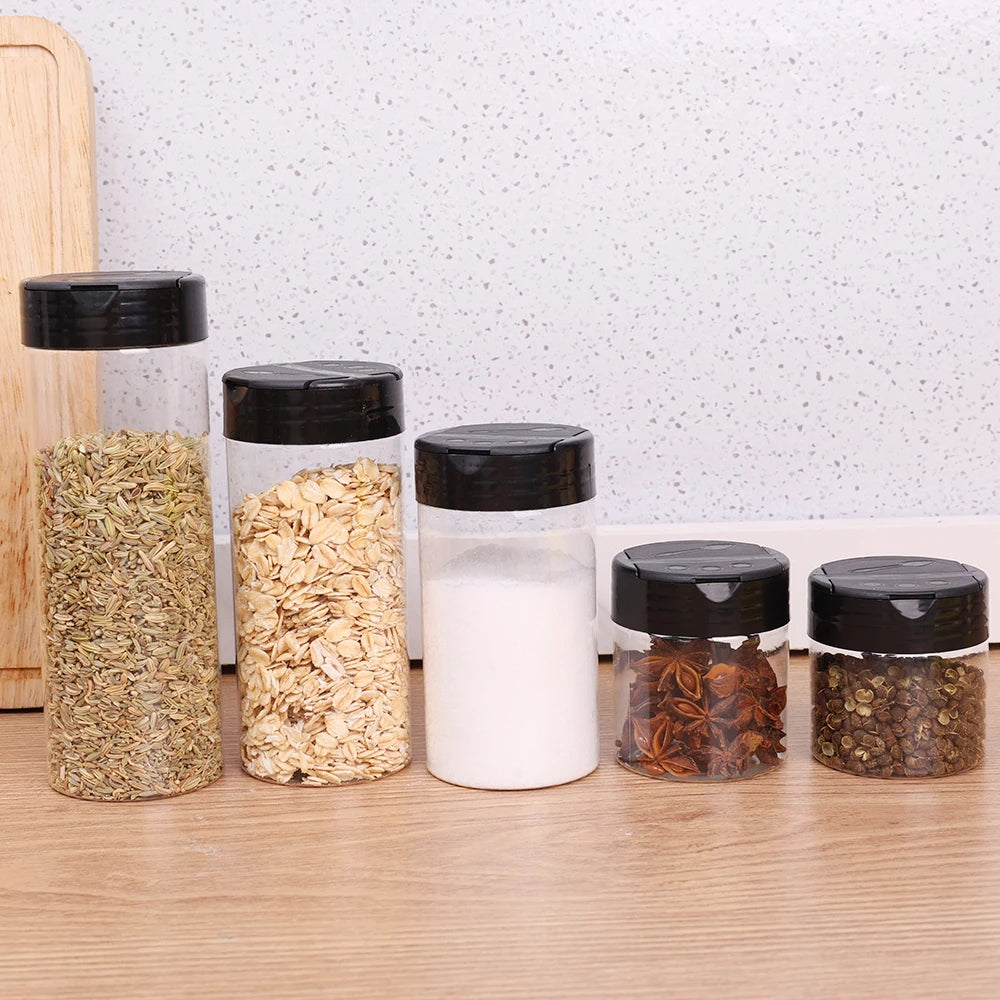 Seasoning Jars - Transparent Reusable Spice Storage Bottles for Kitchen - ZOOMNSTORE