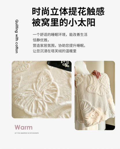 Winter Flannel Blanket - Coral Fleece Solid Color Nap Blanket - ZOOMNSTORE