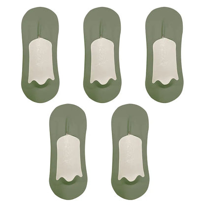 5pairs Men's Cotton Socks Summer Breathable Ultra-thin No Show Ice Silk Sock Silicone Non-slip Bottom Absorb Sweat Men Boat Sock