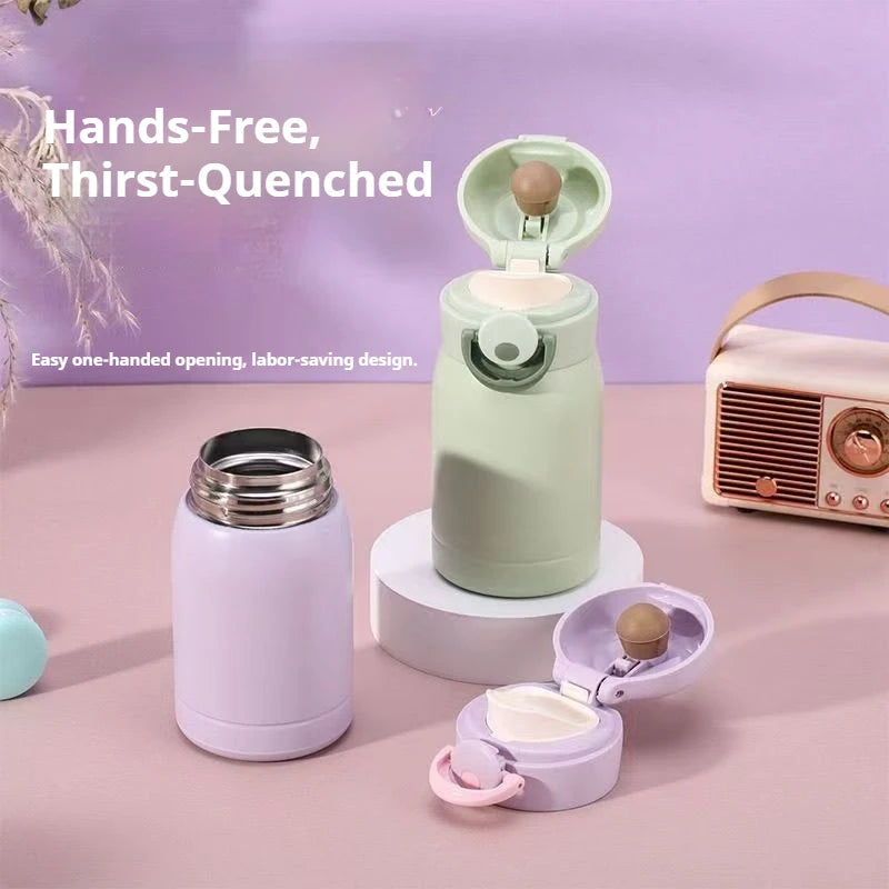 200ML/350ML Mini Thermos Cup Small Capacity Vacuum Flask Stainless Steel Pocket Cup Coffee Mug Kids Insulated Hot Water Bottle