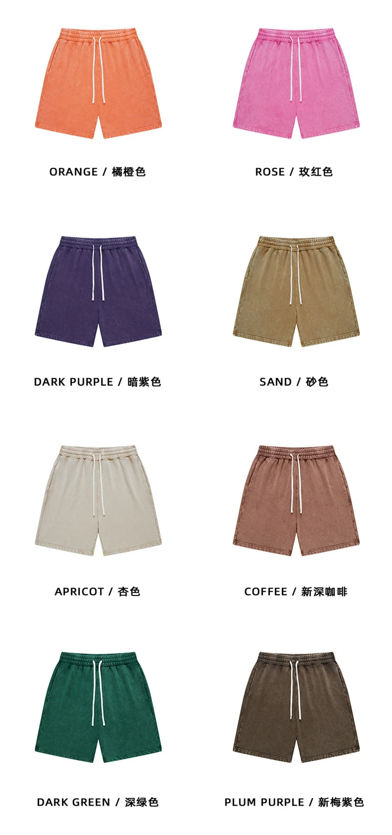Cotton Shorts Men - Loose Fit Batik Washed Heavy Weight Knee Length Casual Spring Bottoms