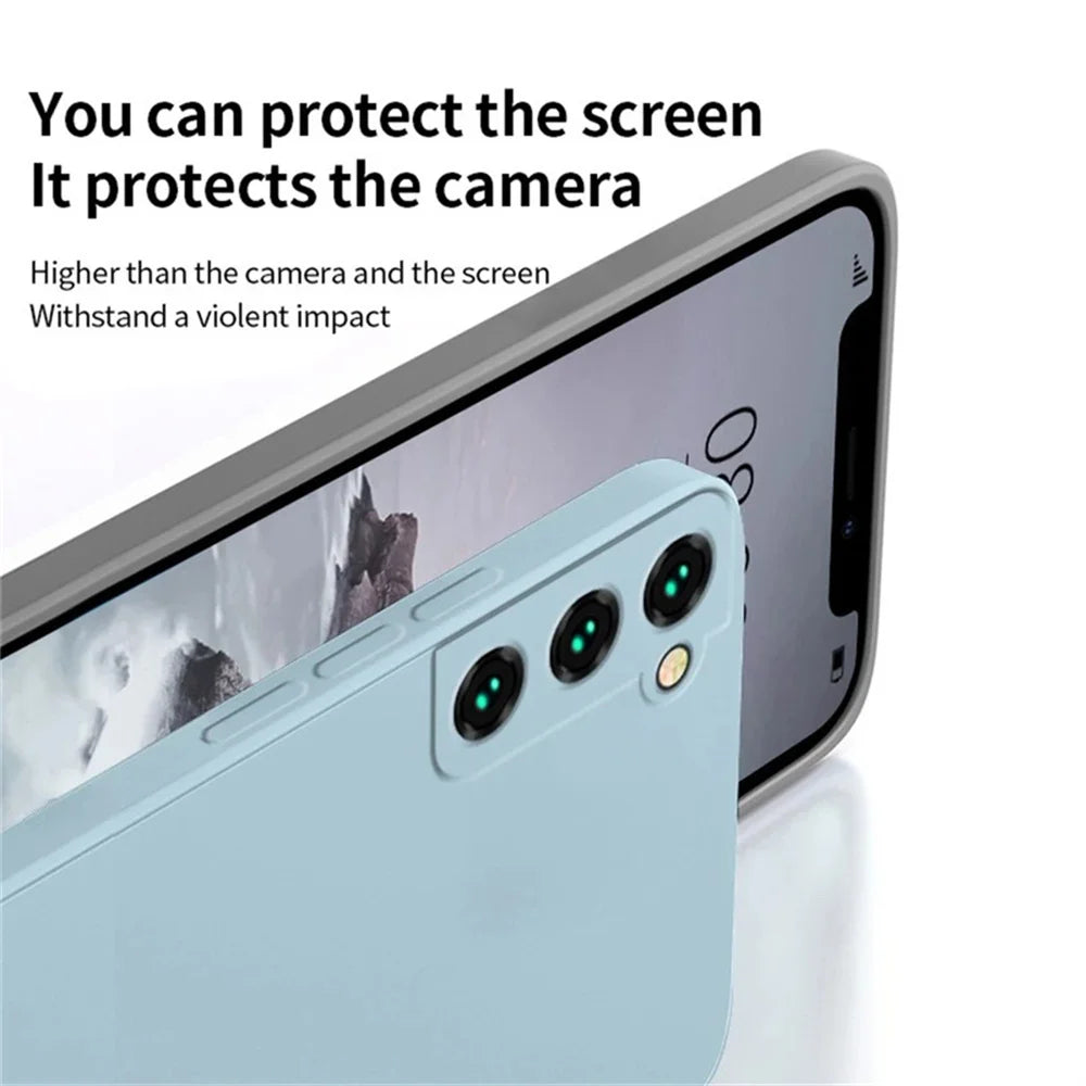 Delicate Liquid Silicone Camera Lens Protector Case For Samsung A17 A16 A56 A36 A15 S23 S24 S25 S26 UItra Plus Funda Coque Cover