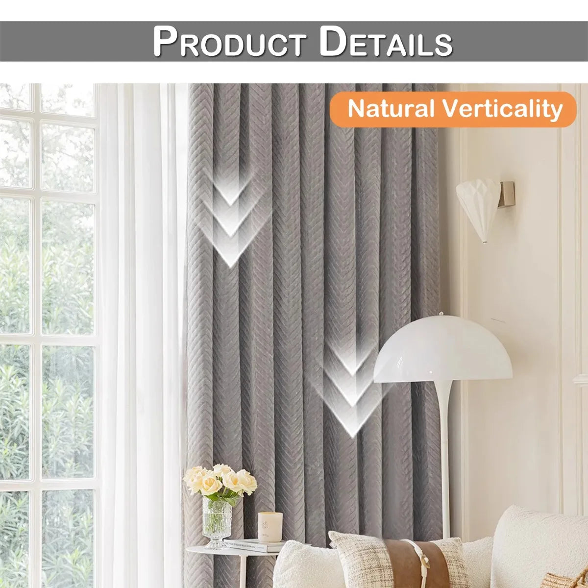 Blackout Thermal Curtains - Heavy Duty Quilted Window Drapes for Living Room