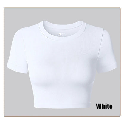 Women's Yoga Shirt - Breathable Seamless Knit Top | Quick Dry Fitness Wear