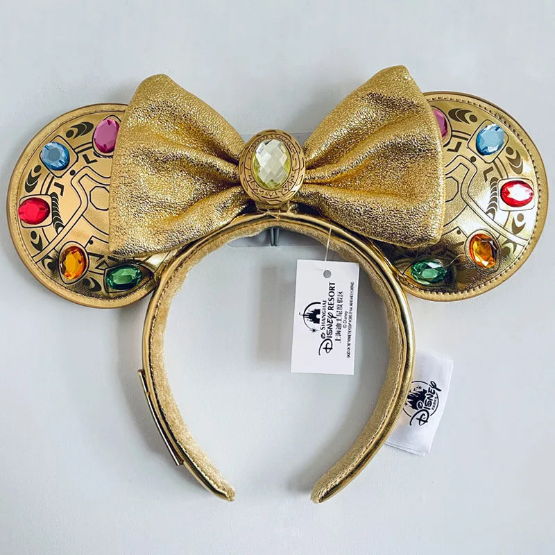 Disney Princess Headband - Mickey Ear Hair Hoop with Sequin Bow