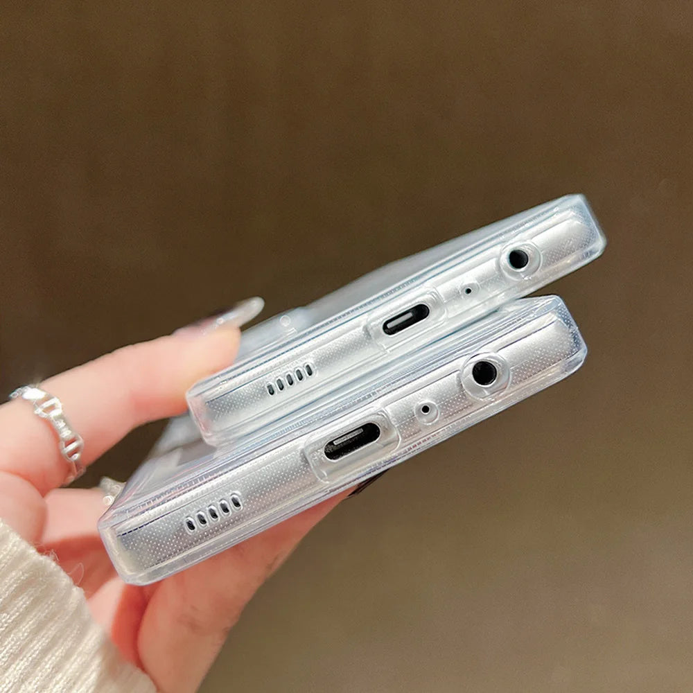 Cute Flower Clear Case For Samsung Galaxy A56 5G A57 A36 S26 S25 Ultra S24 FE S23 Case A37 A55 A54 A26 A07 A17 Shockproof Cover