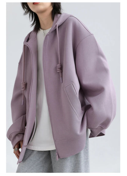 CHIC VEN Women Sweatshirts Hoodies Solid Loose Casual Hooded Female Tops Lady Coat Medium Length Overcoat Spring Autumn 2025