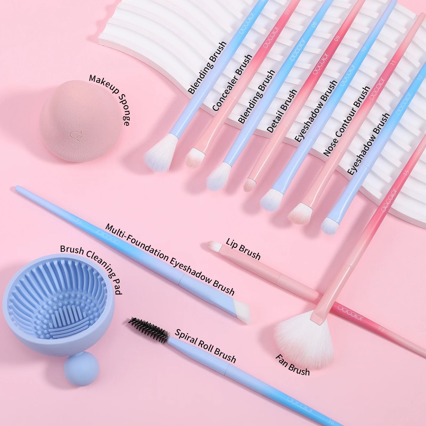 Docolor Makeup Brush Set Professional 10-30pcs Eyeshadow Blush Synthetic Foundation Brush Powder Contour Cosmetic Tool For Women