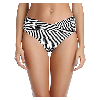 Women's Various Patterns Classic High Quality Low Waist Ruched Bikini Panties Fashionable Summer Thin Comfy Swimsuit Briefs