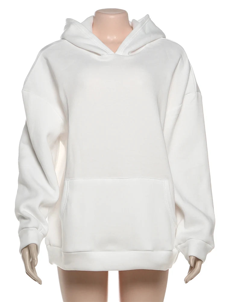 Sisterlinda Hooded Harajuku Sweatshirt Women Autumn Trend Backless ShinyThrea Mesh Patchwork Casual Street Hipster Pulloverr