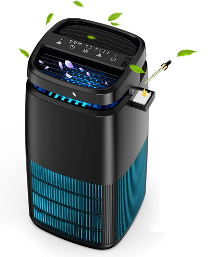 AROEVE H13 True HEPA Air Purifier - 1250ft² Essential Oil Diffuser Sleep Timer 4 Speed Adjustable Air Direction - ZOOMNSTORE