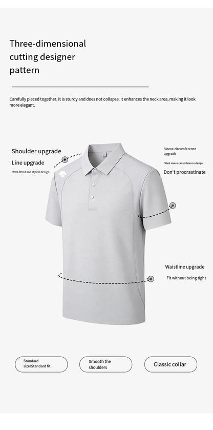 men's new summer brand short sleeves seamless polo shirt lapel printing high quality patchwork t-shirt leisure sports men's wear