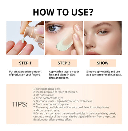 Color Changing Foundation 4 In 1 Moisturizer Longwearing Waterproof Concealer Even Skin Toning Sunscreen Spf 30 Whitening Makeup