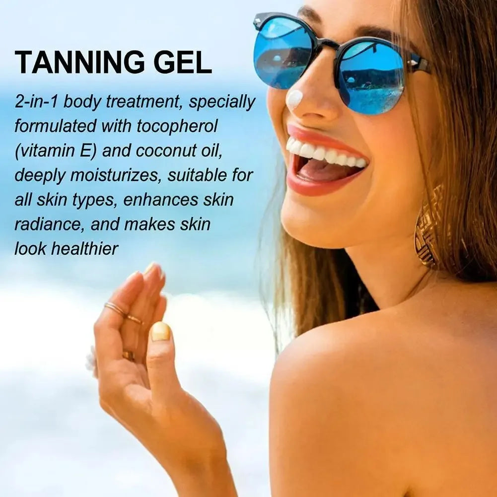 Tanning Cream Face Body Long Lasting Bronzer Skin Tanner Suntan Protect Radiation Nourishing Natural Self-Tanning Lotion