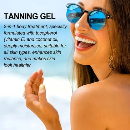 Tanning Cream Face Body Long Lasting Bronzer Skin Tanner Suntan Protect Radiation Nourishing Natural Self-Tanning Lotion