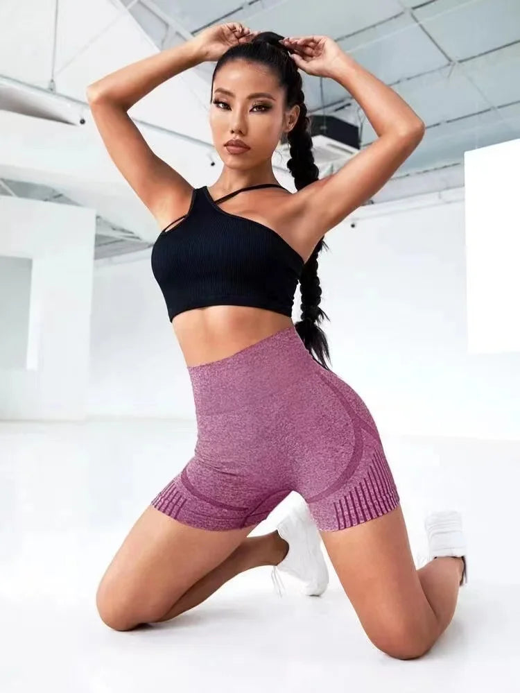 Women Yoga Shorts - High Waist Workout Shorts With Push Up Fit | Fitness Gym Activewear