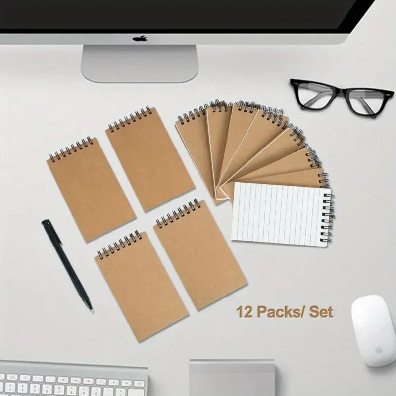 Spiral-Bound Pocket Notebooks - Lined Mini Notepads for Home School or Office