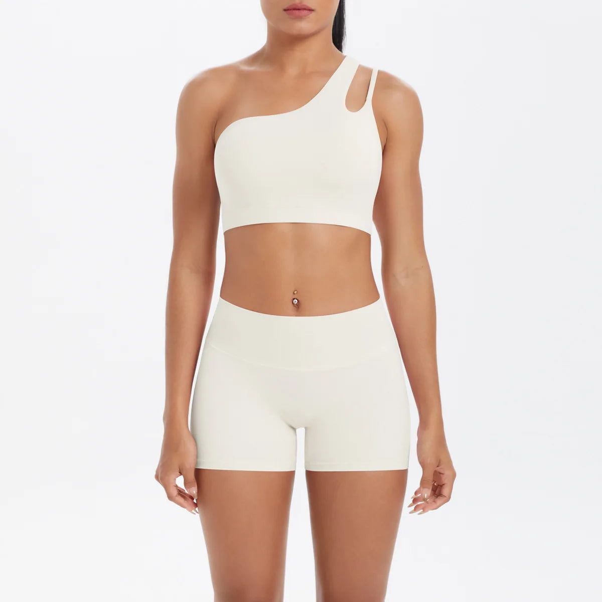 JUREN Yoga Clothes Set 2 Piece Gym Sports Shorts Set Women Tracksuit High Waist Shorts Fitness Suit Running Bra Workout Outfits