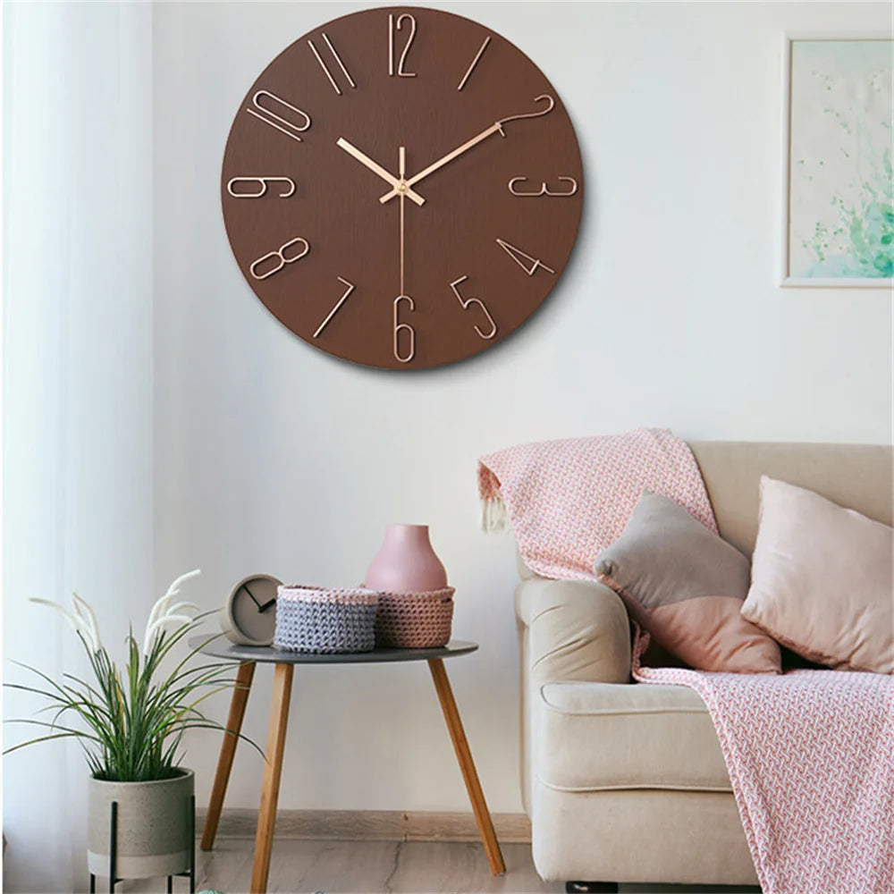 Battery-Powered 12-Inch Analog Wall Clock - Small Clock for Home Office Kitchen and Classroom