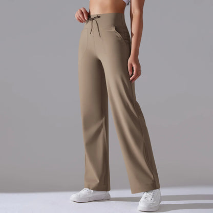 Yoga Straight Leg Sweatpant Straight Leg Women's Loose Tracksuit Pants Wide Leg Outdoor Gym Runing Casual Tracksuit Pants
