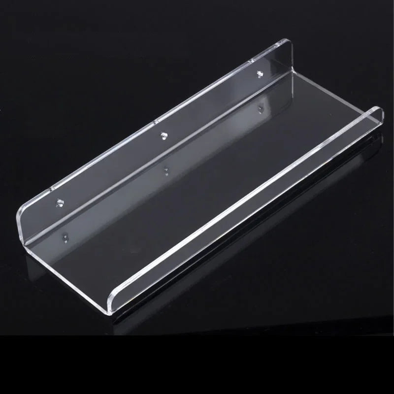 Acrylic Wall Storage Rack - No Drill Bathroom  Kitchen Organizer with Strong Adhesive