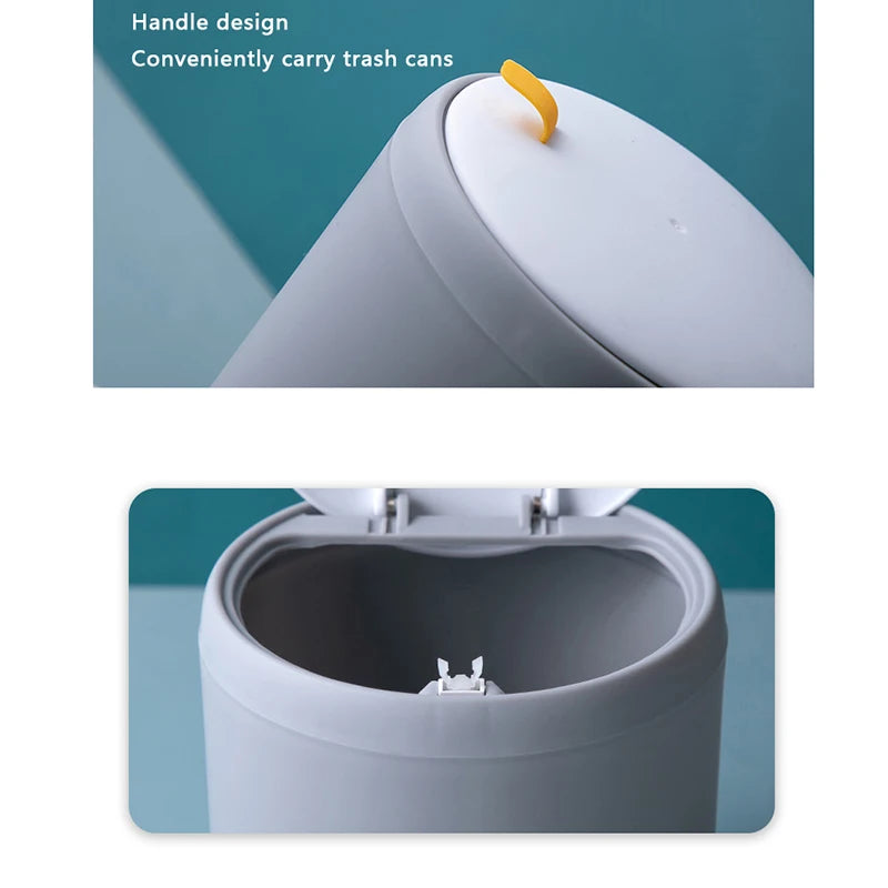 Mini Desktop Trash Can - Plastic Office Waste Bin Organizer