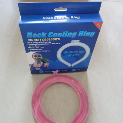 Outdoor Summer Neck Cooling Tube Wraps Ice Ring Neck Cooler Reusable Cooling Tool For Camping Hiking Cycling Running Fishing