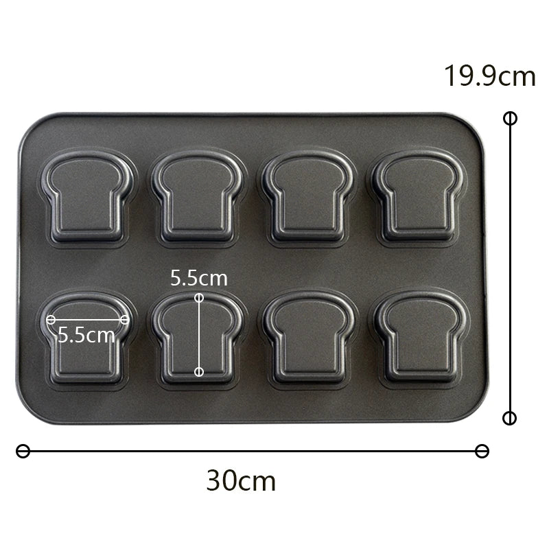 Carbon Steel Cake Pan - 6 Cavity Flower Muffin Mold Non Stick Durable Baking Tray