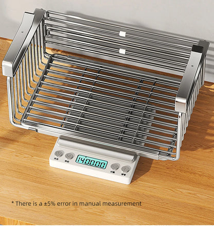 Retractable Hanging Basket - Stainless Steel Kitchen Storage Organizer With Large Capacity