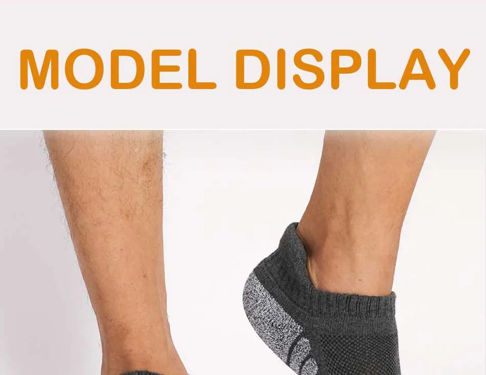 Thickened Non-Slip Running Socks - Breathable Low Cut Sports Socks for Men  Women 3 Pairs - ZOOMNSTORE