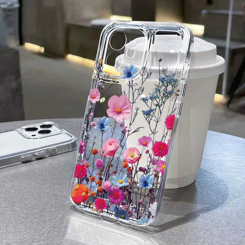 Plum Flower Case For Samsung S26 Ultra S25 S24 FE S23 S22 S21 Plus A57 A56 5G A55 A54 A53 A26 A25 A36 A35 A17 A16 A52 Case Cover