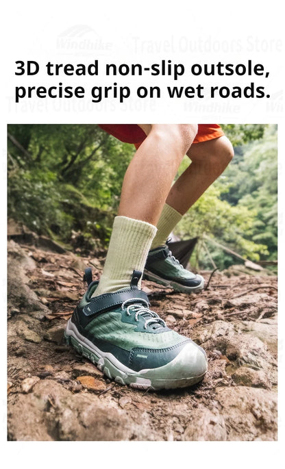 Naturehike Kids' Non-slip Lightweight Hiking Sneakers Anti-Slip Tape Walking Shoes Outdoor Travel Sneakers for River Tracing