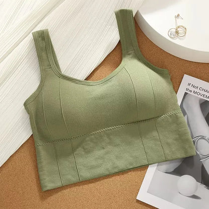 1pcs Women Breathable Sports Bra Female Fitness Top Seamless Yoga Bra Shockproof Crop Top Push Up Sport Bra Lady Gym Workout Top