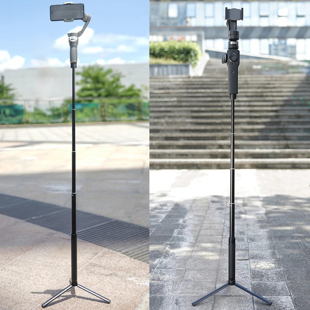 Extension Rod Pole Bar Adjustable Selfie Stick Handle Tripod for Dji OSMO Mobile 3 2 Zhiyun Smooth 4 X Q2 Moza S Handheld Gimbal