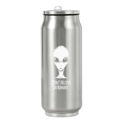 500ML 304 Stainless Steel Cola Can Thermos Custom LOGO Vacuum Cup Flask Portable Double Layers Straw Cup Water Bottle Mug