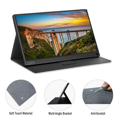 Portable Monitor 15.6 Inch - ZEUSLAP 1080p IPS Panel USB C Portable Screen for Laptop & Phone