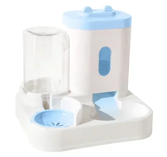 Qq-Cat Feeder And Water Dispenser Self-Feeding Kitten Food Feeder Large Capacity Cat Food Dispenser Multifunctional Pet Food