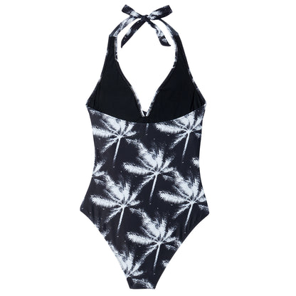 Sexy V-Neck One Piece Swimsuit For Women Plus Size Swimwear Female XL Size Bathing Suits Summer Beachwear 2026 New
