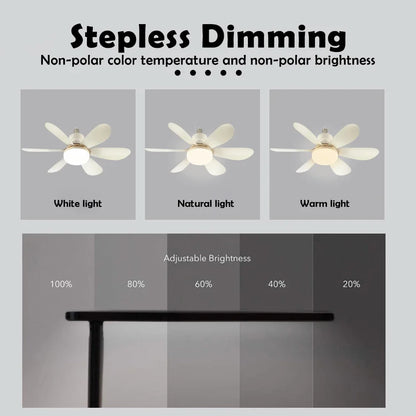 E27 Base 40W LED Ceiling Fan Light 3 Adjustable Lighting Modes Remote Control High Wind Power Electric Fan Light for Living Room